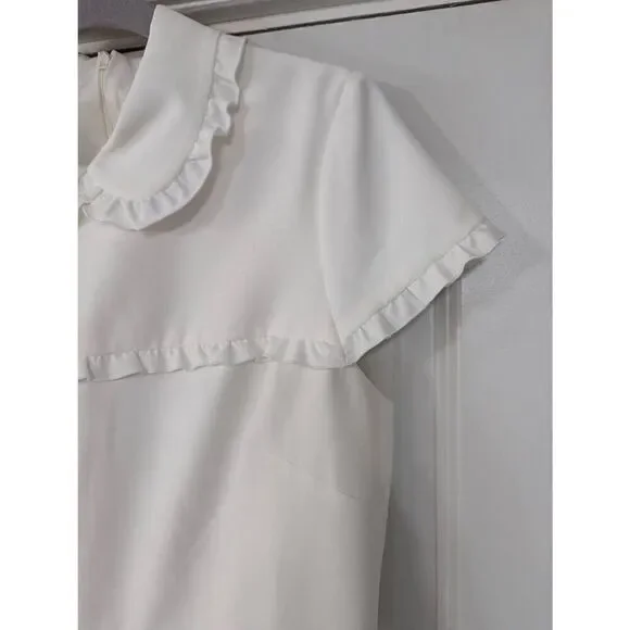 Gal Meets Glam Emma Ruffle dress women's size 12‎ white cottagecore bridal wed - Picture 4 of 10